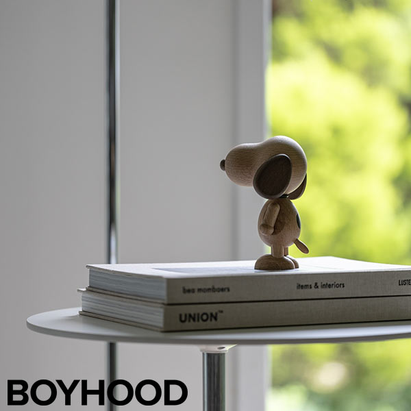 『BOYHOOD』北欧の天然オーク材オブジェ SNOOPY SMALL