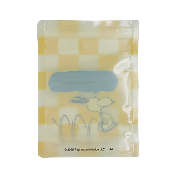 スヌーピー ストレージバッグセット 4P (チェック/イエロー)