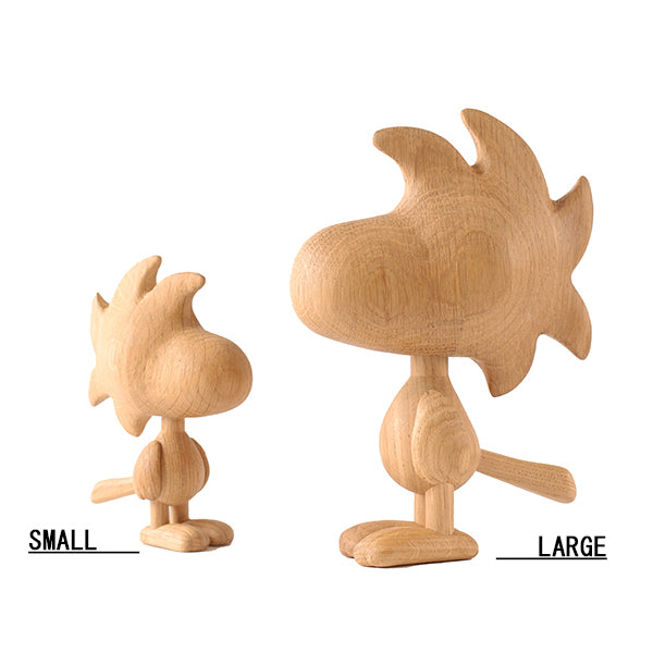 『BOYHOOD』北欧の天然オーク材オブジェ SNOOPY(ウッドストック) LARGE