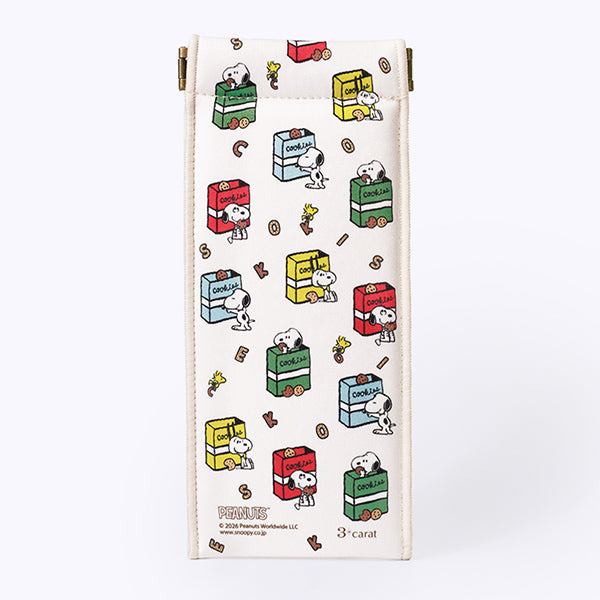 スリムキャンディポーチ・PEANUTS(クッキーBOX・ベージュ)