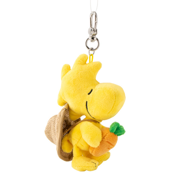 SNOOPY GARDEN キャロットファーマーぬいぐるみキーリング(ウッドストック)