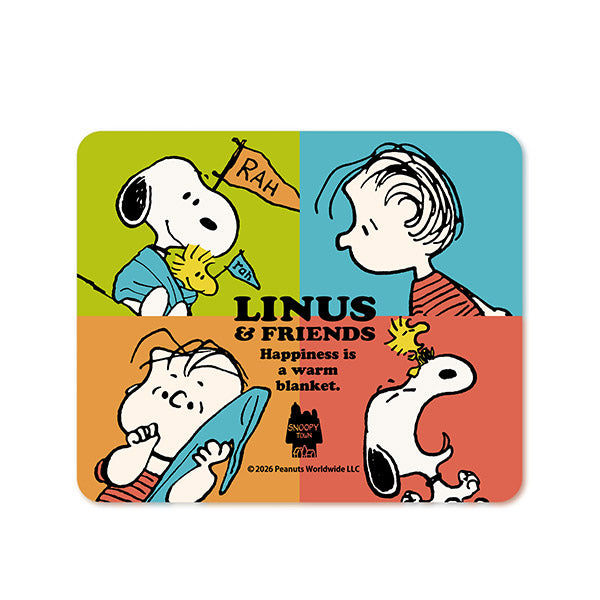 スヌーピー マウスパッド (SNOOPY&LINUS FLAG)