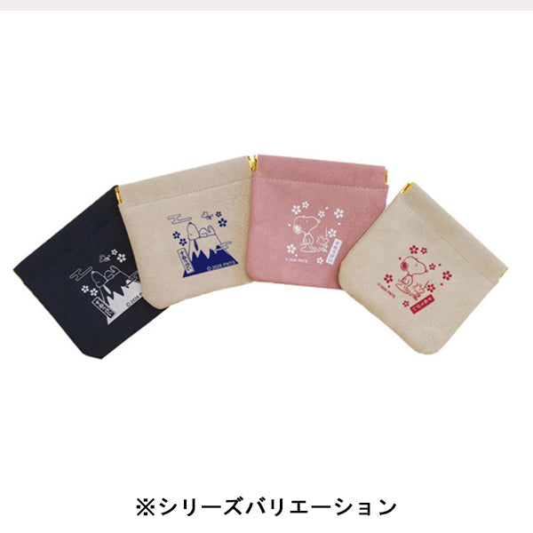 スヌーピー ばね口ミニポーチ (お花見)