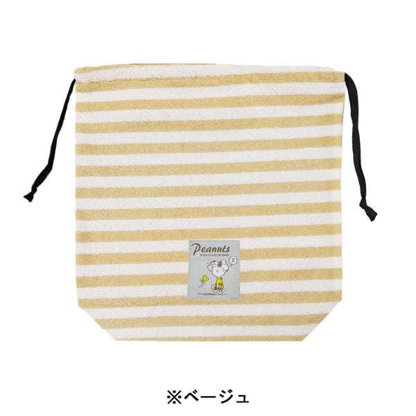 スヌーピー マチあり巾着 (ボーダー)