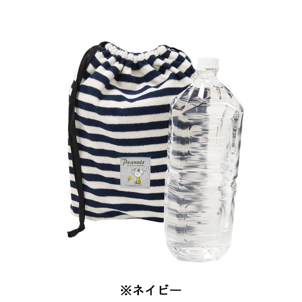 スヌーピー マチあり巾着 (ボーダー)