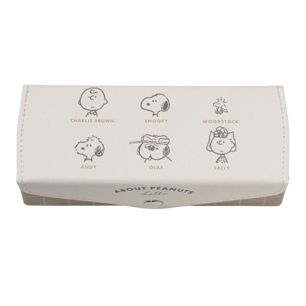 スヌーピー クロス付2個入るメガネケース (ABOUT PEANUTS)