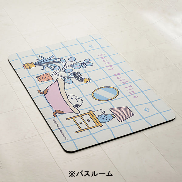 スヌーピー 珪藻土入りやわらかバスマット (約40×60cm)