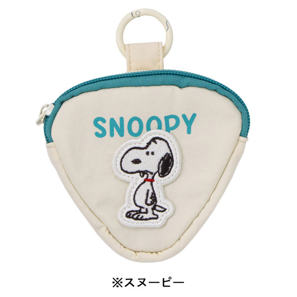スヌーピー 三角ポーチ (フェイクレザーワッペンシリーズ)