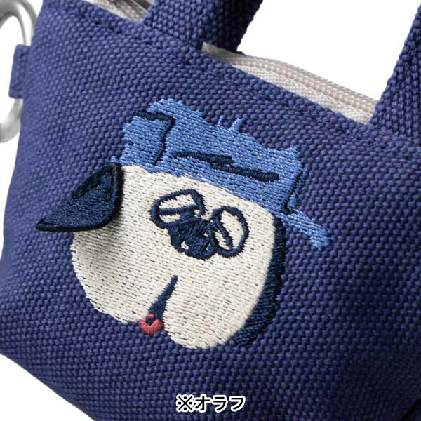 スヌーピー カラビナ付きバッグポーチ (耳ぴょこ 立体刺繍シリーズ)