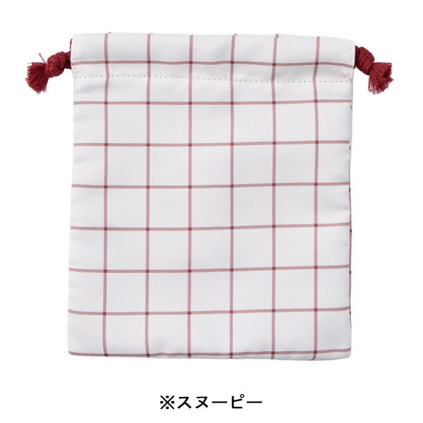 スヌーピー 巾着 (耳ぴょこ 立体刺繍シリーズ)