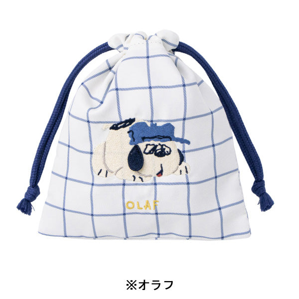 スヌーピー 巾着 (耳ぴょこ 立体刺繍シリーズ)