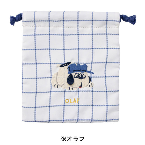 スヌーピー 巾着 (耳ぴょこ 立体刺繍シリーズ)