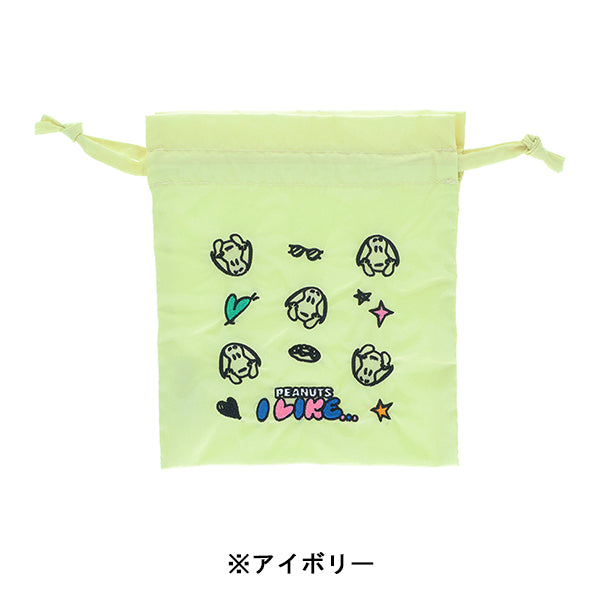スヌーピー 刺繍巾着 (PEANUTS I LIKE…)