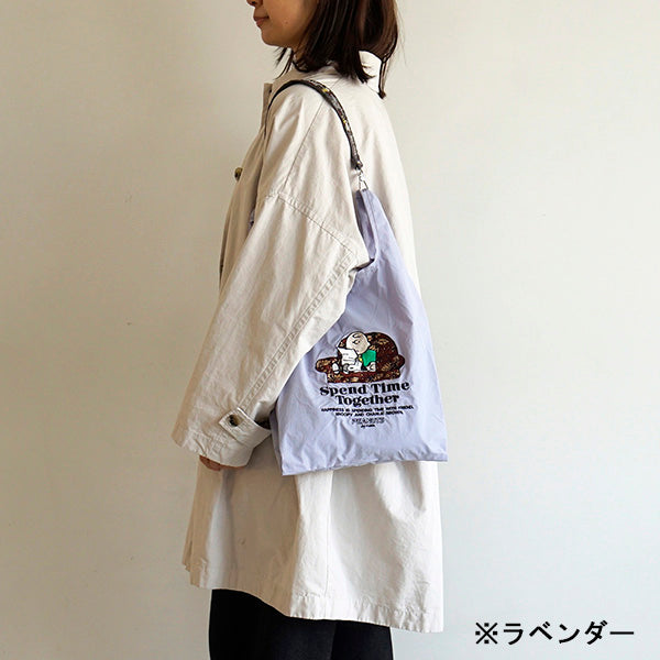 スヌーピー ストラップ付ショッパーバッグ