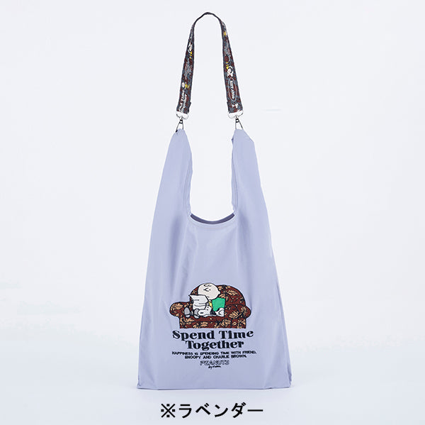 スヌーピー ストラップ付ショッパーバッグ