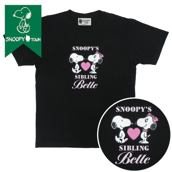 スヌーピー Tシャツ フリーサイズ/M (BELLE 50周年 ハートシリーズ)