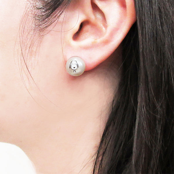 スヌーピー SNOOPY&BELLEパールピアス