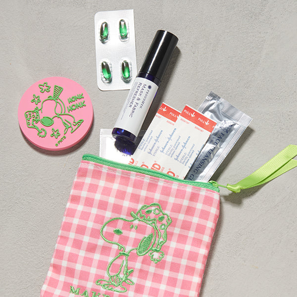 【おかいものSNOOPY限定】ポーチ＆ミラーセット (MAKE MY DAY!)
