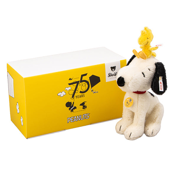 PEANUTS 75周年記念　シュタイフ スヌーピーとウッドストック