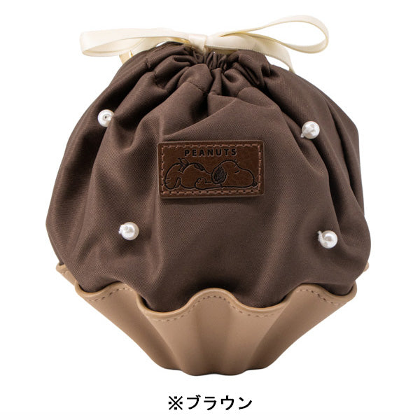 スヌーピー 巾着ポーチ (Chocolate Series)