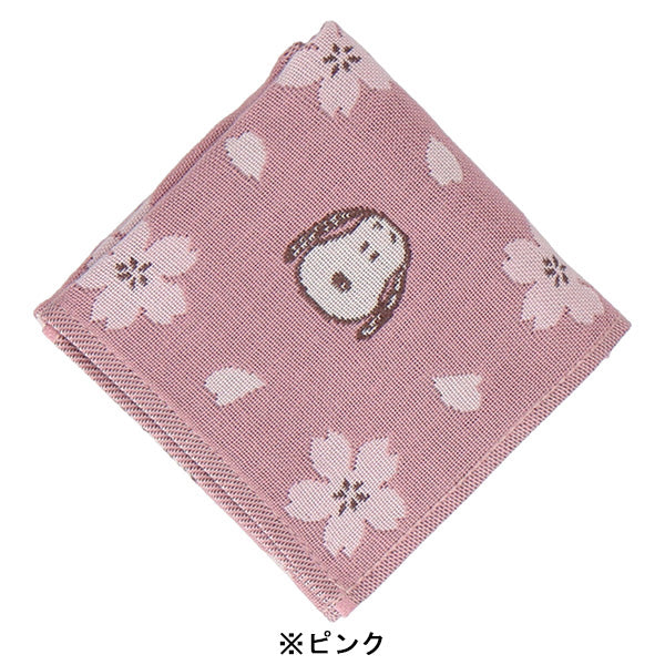 スヌーピー 3重ガーゼハンカチ (桜)