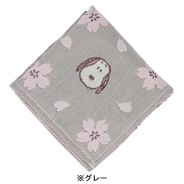 スヌーピー 3重ガーゼハンカチ (桜)
