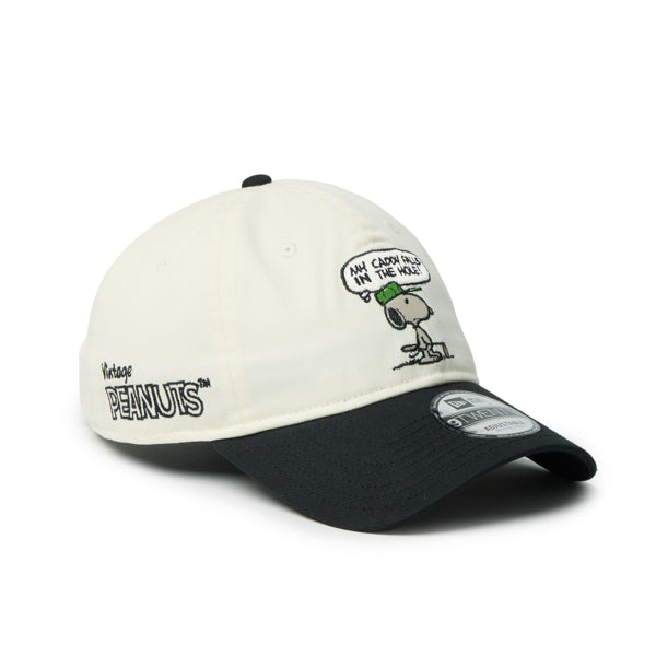 PEANUTS NEW ERA キャップ（GF 920 PEANUTS SPE BUB CRM BLK 261 / クロームホワイト/ブラック）