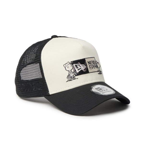 PEANUTS NEW ERA キャップ（GF 940AFTR PEANUTS BOX CRM BLK 261 / クロームホワイト/ブラック）
