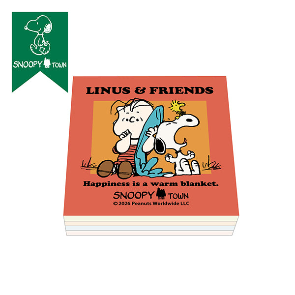 スヌーピー 4層ブロックメモ (SNOOPY＆LINUS FLAG)