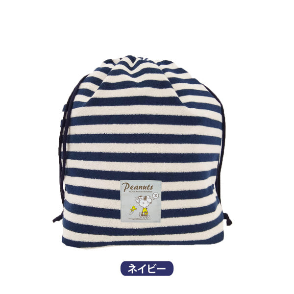 スヌーピー マチあり巾着 (ボーダー)