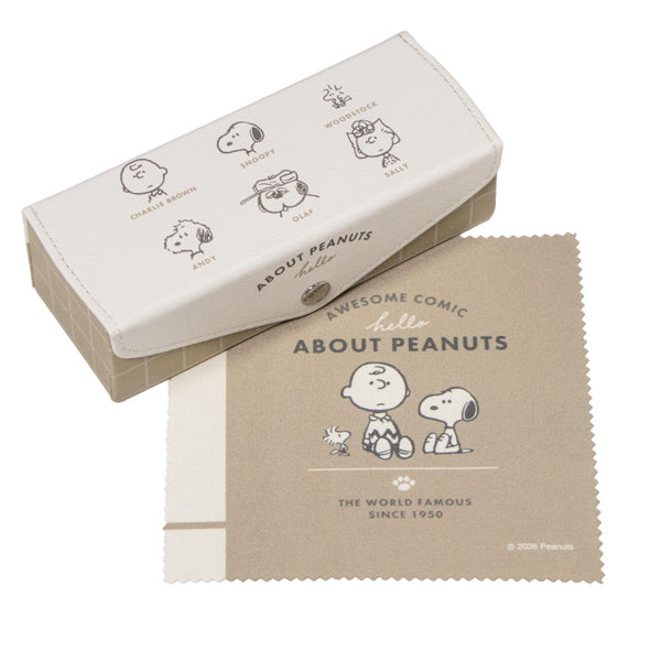 スヌーピー クロス付2個入るメガネケース (ABOUT PEANUTS)