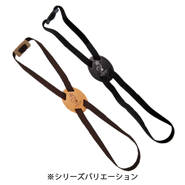 スヌーピー バッグ固定バンド  (ブラック／ウッドストック フラワー)