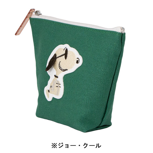 スヌーピー 舟形ポーチ (耳ぴょこ 立体刺繍シリーズ)