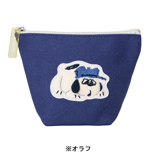 スヌーピー 舟形ポーチ (耳ぴょこ 立体刺繍シリーズ)