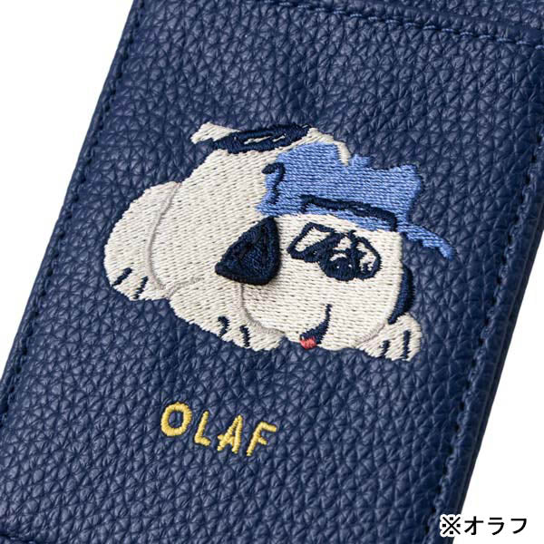スヌーピー シングルリールパスケース (耳ぴょこ 立体刺繍シリーズ)