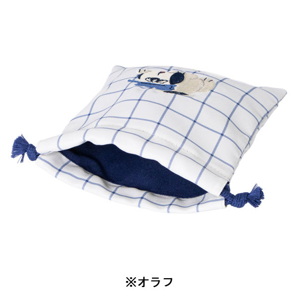 スヌーピー 巾着 (耳ぴょこ 立体刺繍シリーズ)