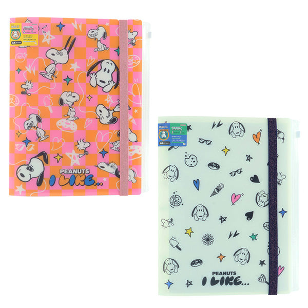 スヌーピー ゴムバンド付きクリアファイル5P+F (PEANUTS I LIKE…)