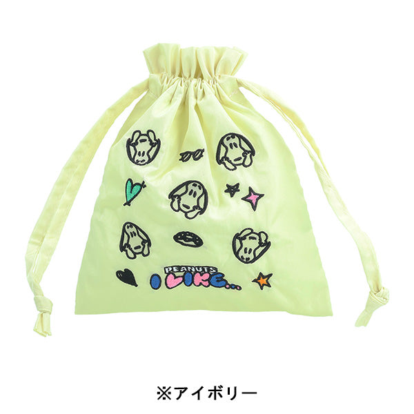 スヌーピー 刺繍巾着 (PEANUTS I LIKE…)