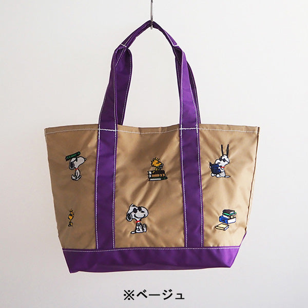 スヌーピー 刺繍舟形トート (M)