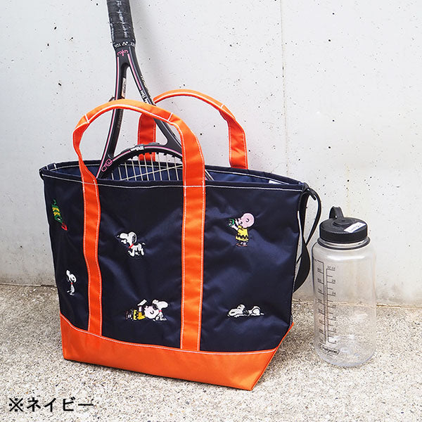 スヌーピー 刺繍舟形トート (L)