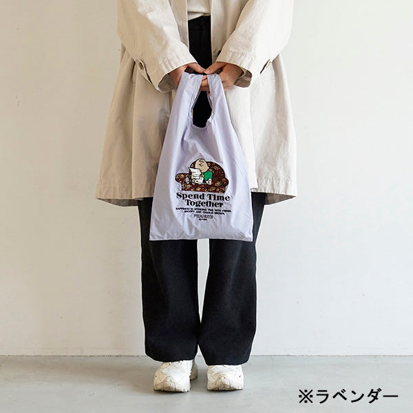 スヌーピー ストラップ付ショッパーバッグ