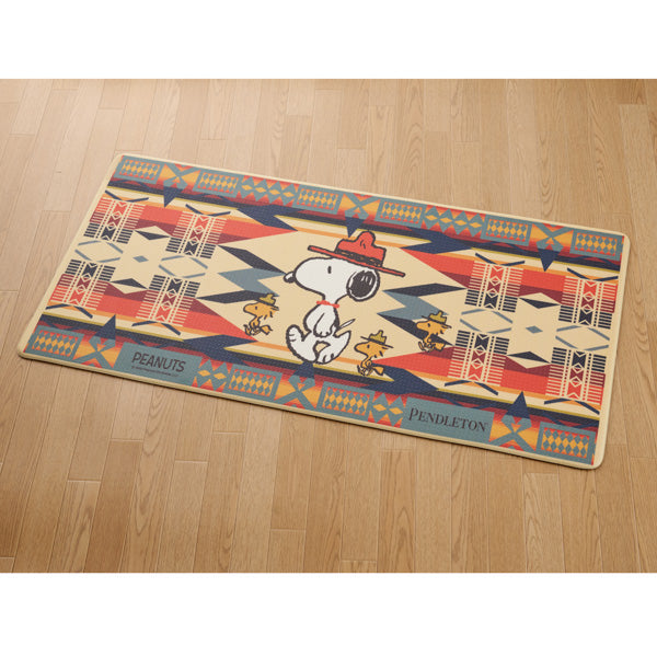 PEANUTS PENDLETON　PVCロングマット (ファイアーレジェンド／約45×90cm)
