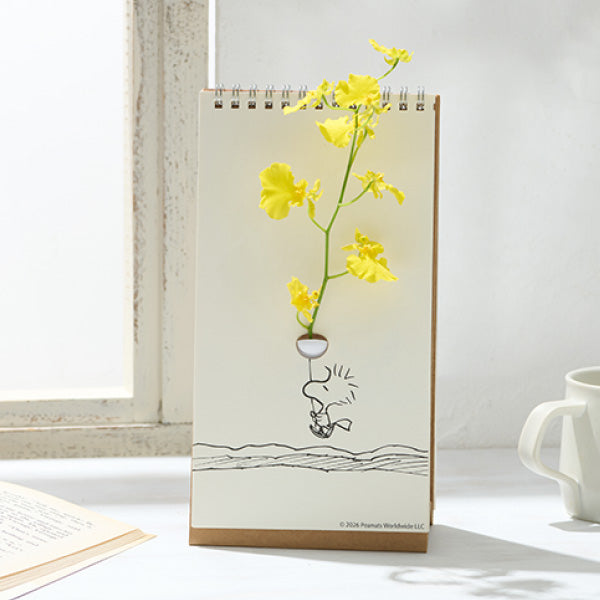 【おかいものSNOOPYオリジナル】PEANUTS Flip Vase(スケッチブック型花瓶)