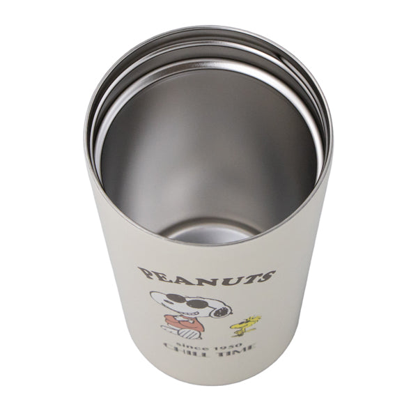 スヌーピー ワンプッシュタンブラー (370ml/ジョー・クール＆ウッドストック)