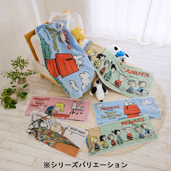 スヌーピー 五彩織フェイスタオル (Dog House)