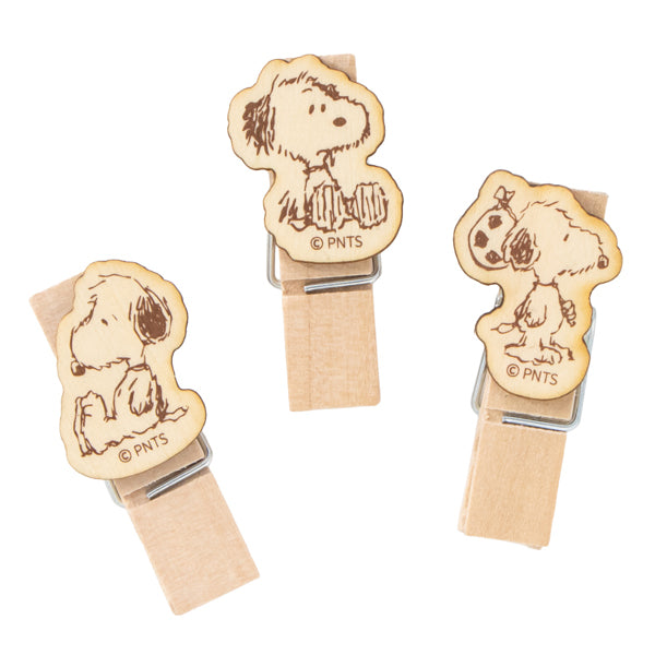 スヌーピー ウッドピンチ3個セット (アンディ)
